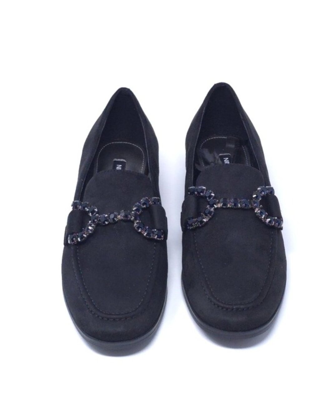Nine West-Almond Toe Slip-On Dress Loafers Black 8.5M - Picture 7 of 10